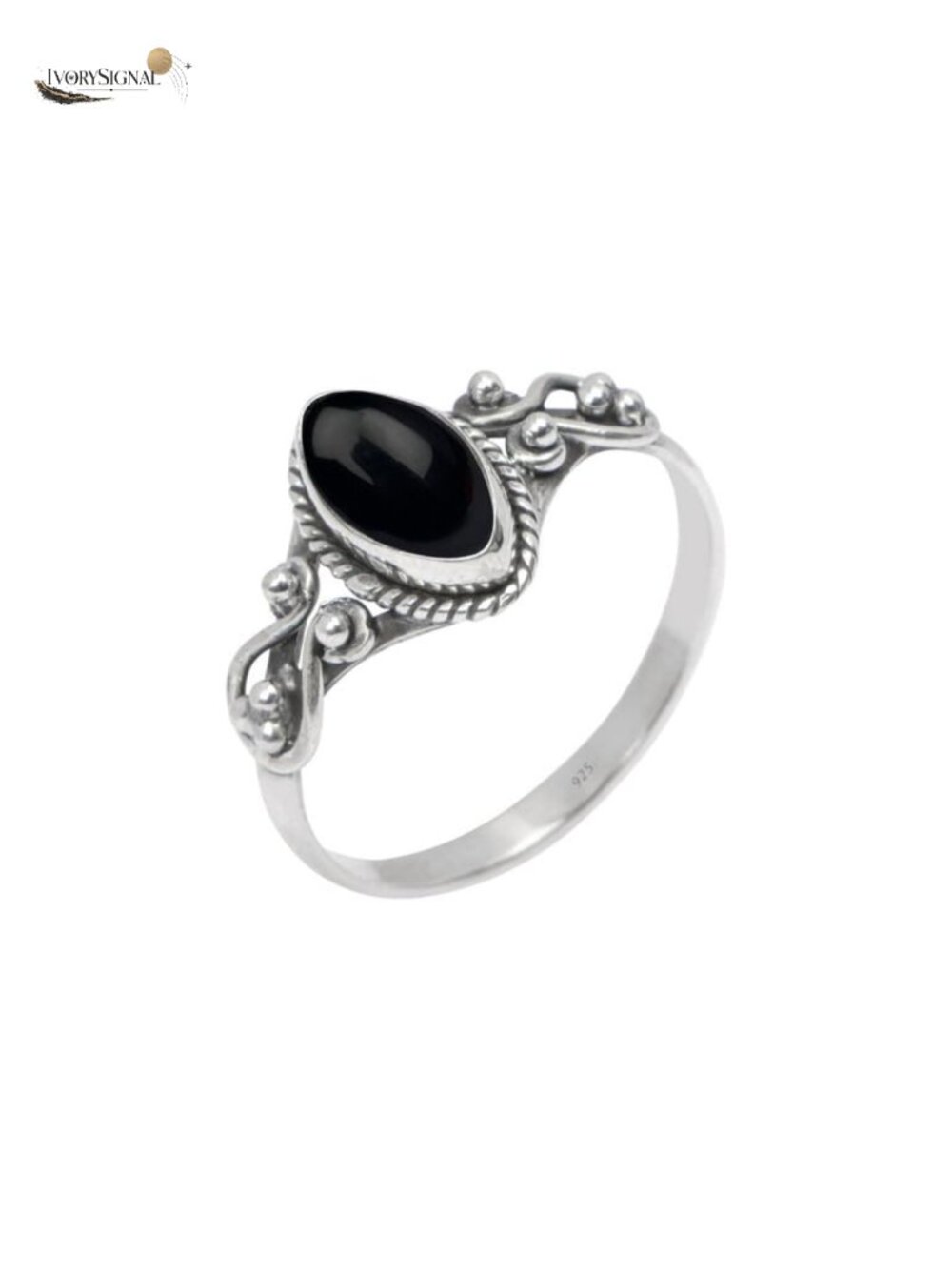 Handmade Sterling Silver Statement Ring for Women Gemstone Promise Ring Classic
